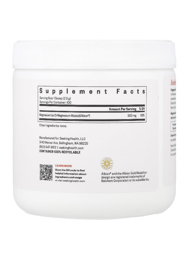 Seeking Health Seeking Health, Magnesium Malate Powder, 500 mg, 8.82 oz (250 g)  - Image 2