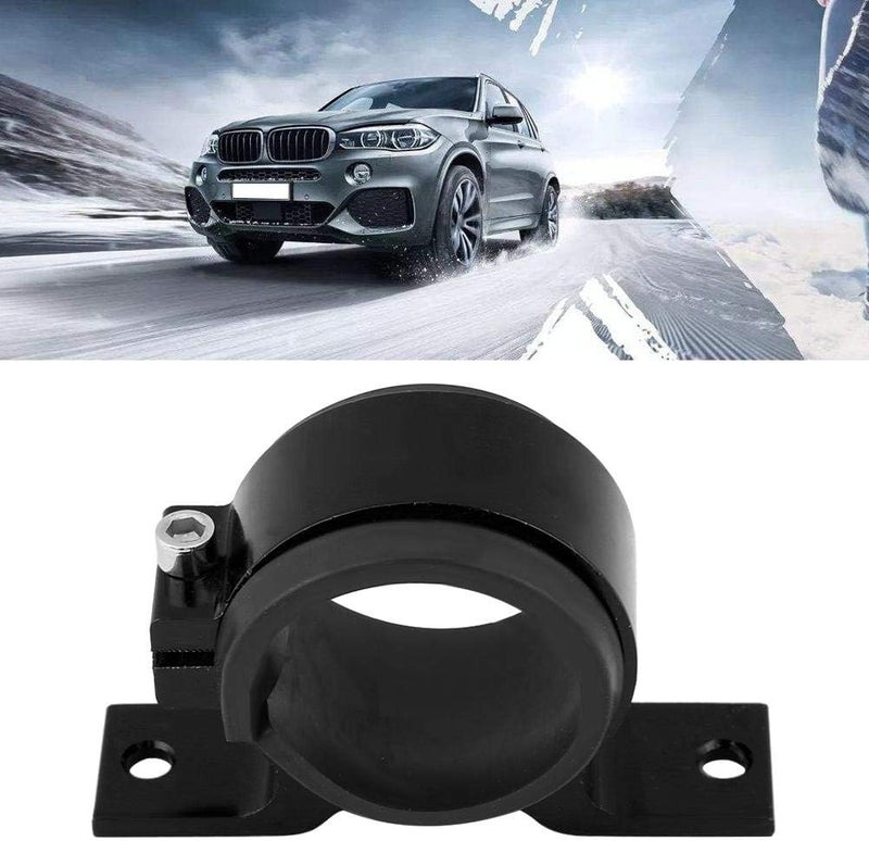 woobles Fuel Filter Mounting Bracket, Aluminum Alloy 50mm Car Fuel Pump Mounting Bracket Single Filter Clamp Cradle(Black) Black - Image 3