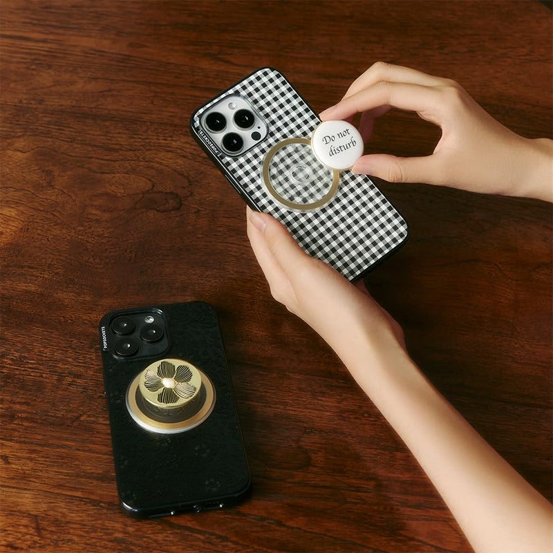 PopSockets Phone Grip for MagSafe, Magnetic Holder, Phone Stand, White - Resin DND - Image 2