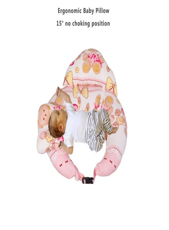 VOIDROP Nursing Pillow for Breastfeeding, New Born Infant Breastfeeding Pillows for More Support for Mom and Baby Cradle Adjustable Waist Strap and Removable Cover (Pink) - Image 5