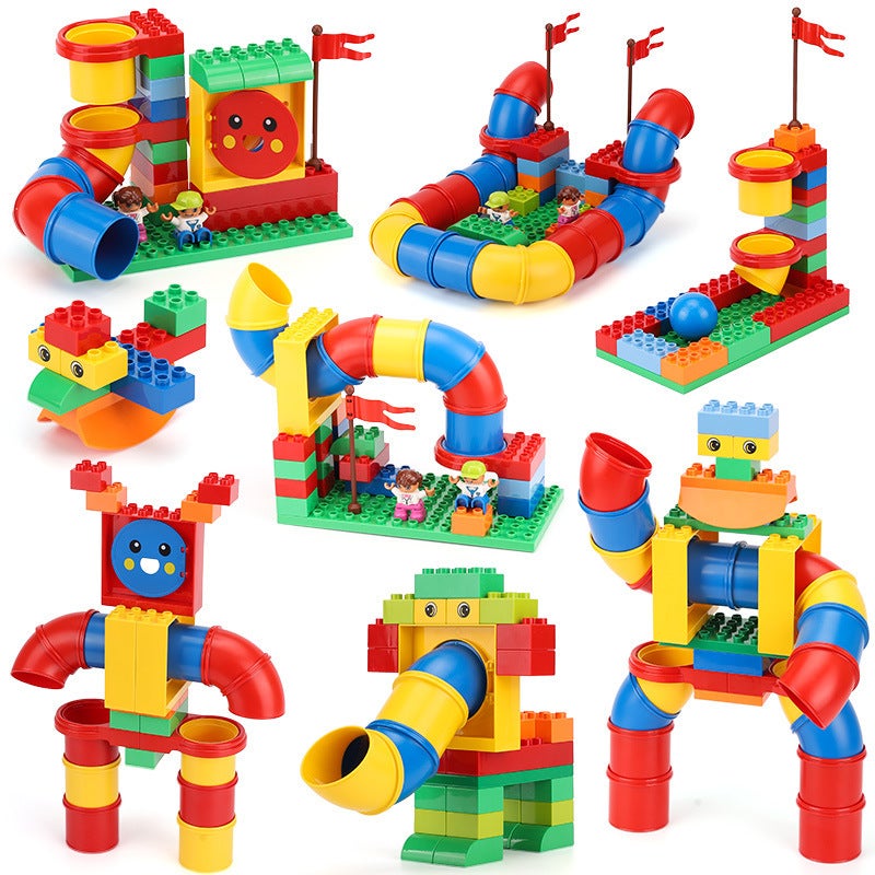 9076 Compatible With Lego Pipe Game Large Particle Building Blocks Training Institution 4 Years Old + Teaching Aware - Image 2