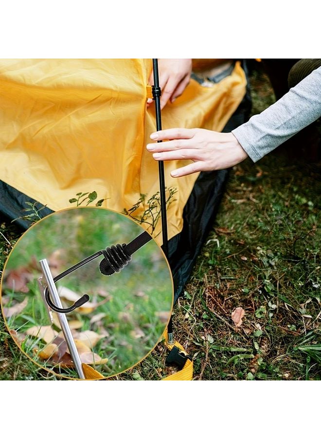 15 قطعة من أربطة الشد المطاطية عالية القوة مع خطاطيف 45 سم تحت قوة شد 122 رطلاً - Image 4