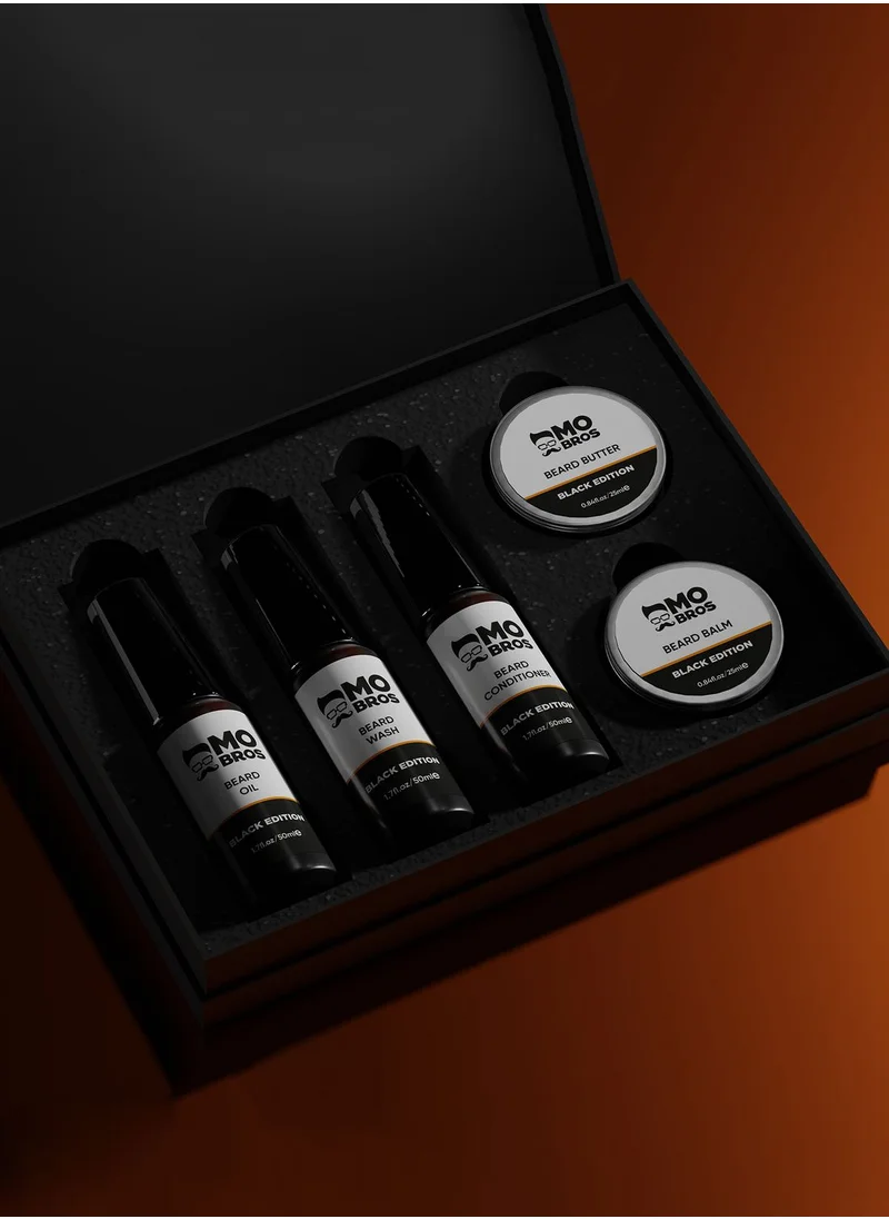 MO BRO'S 4 Step Beard Care Kit - Black Edition