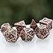 UDIXI Steampunk Metal Dice Set 7 Die Polyhedral DND Dice Set for DD Role Playing Game and Math Teaching Ancient Copper - Image 4