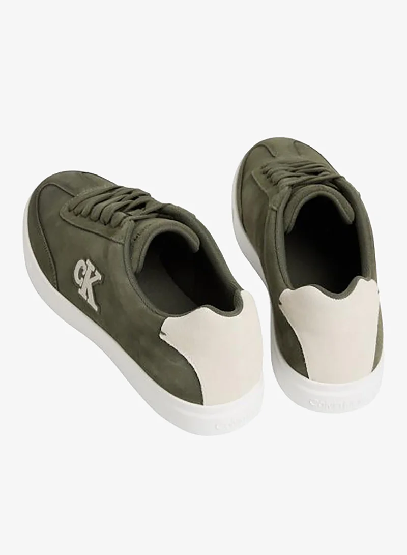 CALVIN KLEIN Deep Lichen Green/Oatmeal Low Profile Cupsole Sneakers for Men | Best Price UAE
