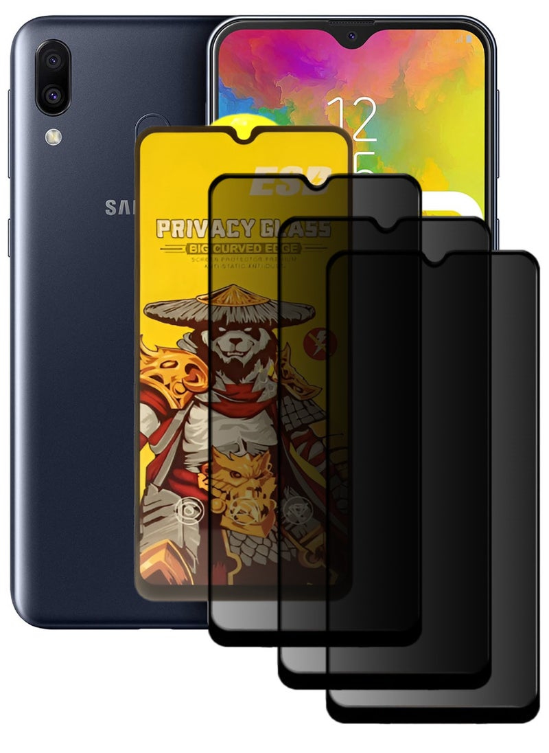 ESD 3 Pieces Tempered Dustproof Privacy Glass Screen Protector Compatible For Samsung Galaxy M20 - Image 1