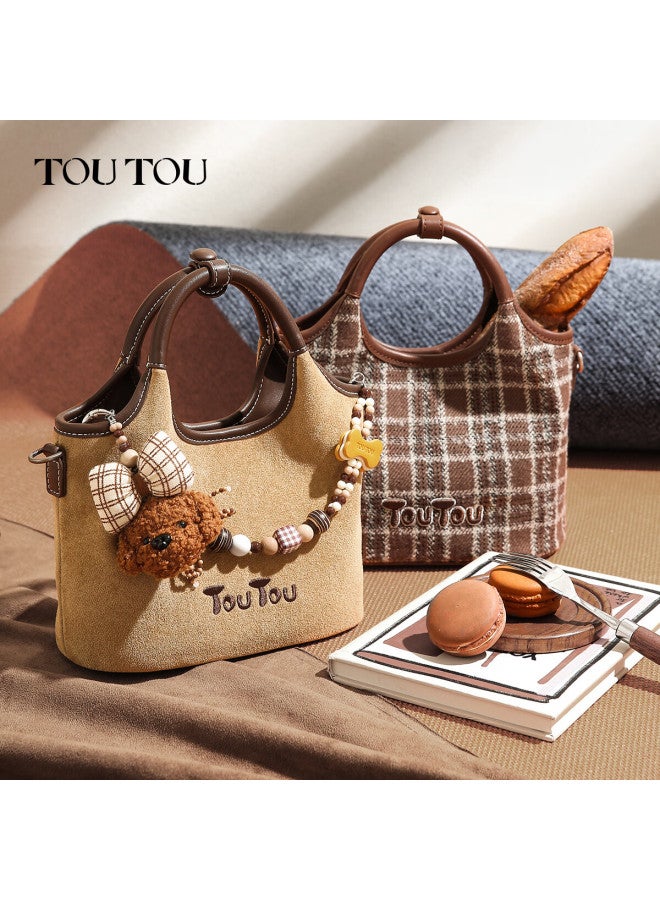 Toutou New Women's Bag Dog Beaded Suede Basket Shoulder Crossbody Tote Birthday New Year Year Of The Horse Gift - Image 4