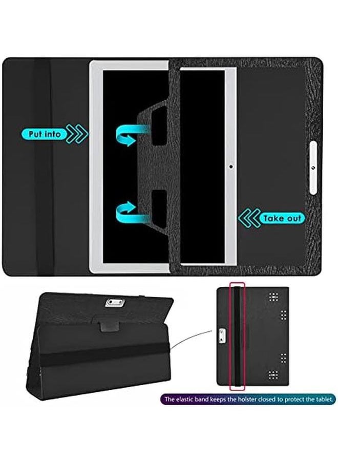 erorex - 10.1 Inch Android Tablet Case Pu Leather Folio Cover Compatible With Yellyouth 10.1 Yuntab 10.1 (K107 K17) Plum 10 Lectrus 10 Victbing 10 Hoozo 10 Wecool 10.1 Kubi 10.1 Winsing Lllccorp 10 - Image 1