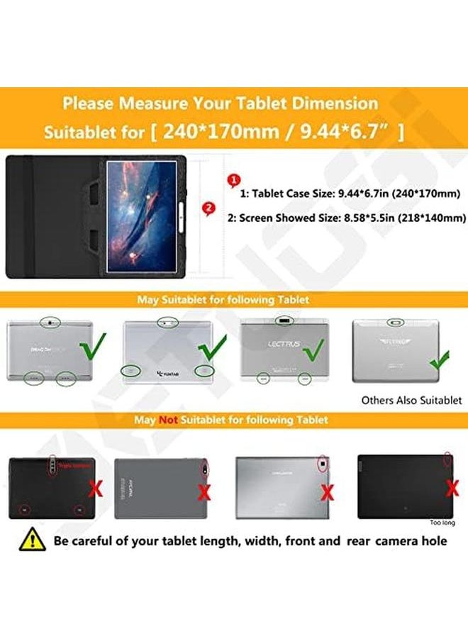 erorex - 10.1 Inch Android Tablet Case Pu Leather Folio Cover Compatible With Yellyouth 10.1 Yuntab 10.1 (K107 K17) Plum 10 Lectrus 10 Victbing 10 Hoozo 10 Wecool 10.1 Kubi 10.1 Winsing Lllccorp 10 - Image 1