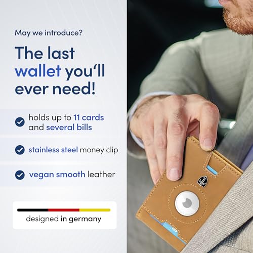 TRAVANDO AirTag* Wallet Mens Wallet with Money Clip Air Tag Wallet Card Holder RFID Blocking Bifold Gifts for Men - Image 3