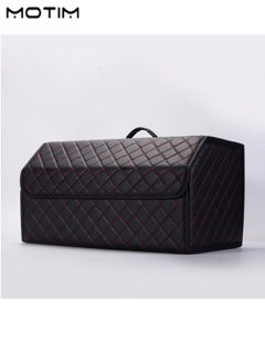 Motim Collapsible Car Trunk Organizer And Storage Box, Multi-Compartment Organizer, Waterproof/Dust-proof Trunk Organizer, Can Be Folded, Perfect for SUV Auto Vehicle Family Vans, Picni, Black Red L  - Image 3