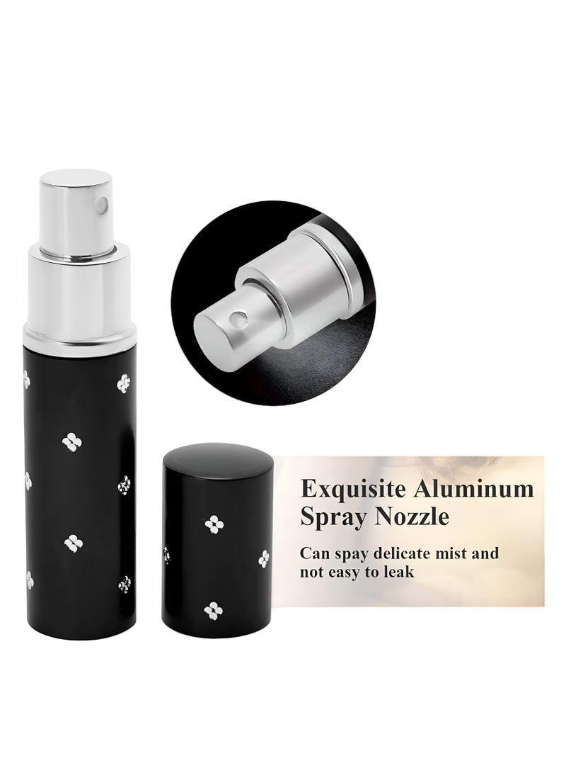VENDIX Refillable Perfume Atomizer Spray Bottle – 30ml Mini Travel Size Black Aluminum Mist Sprayer with Leak-Proof Nozzle – Portable Fragrance Dispenser for Purse or Pocket - Image 2