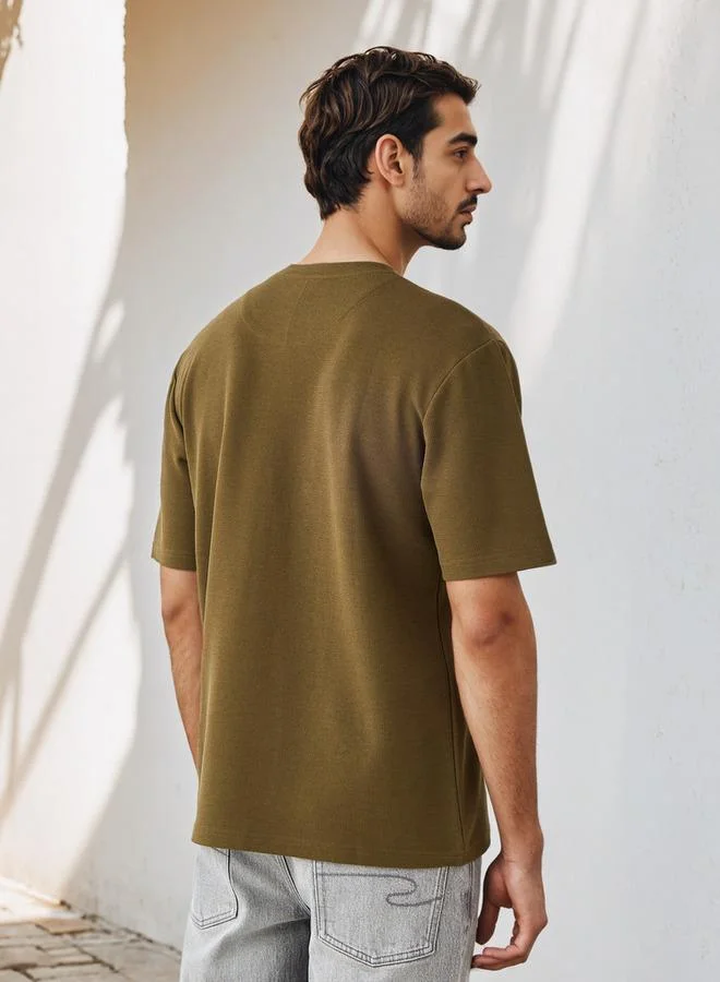 Splash FAV Relaxed Fit Textured T-shirt