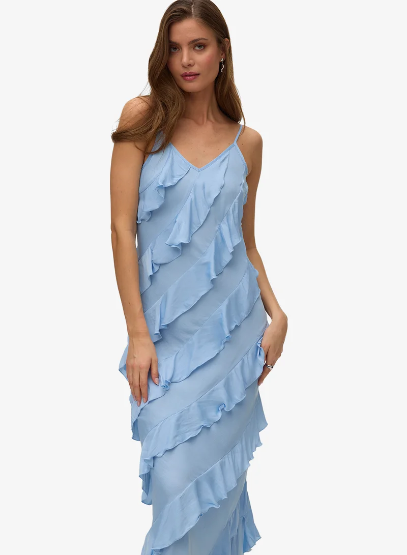 Vero Moda Vmicelyn Ruffle Maxi Dress