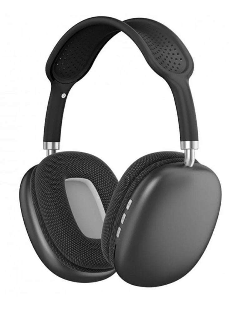 بي إس إن إل سماعة رأس لاسلكية P9 تعمل بتقنية البلوتوث فوق الأذن مزودة بميكروفون أسود - Image 2