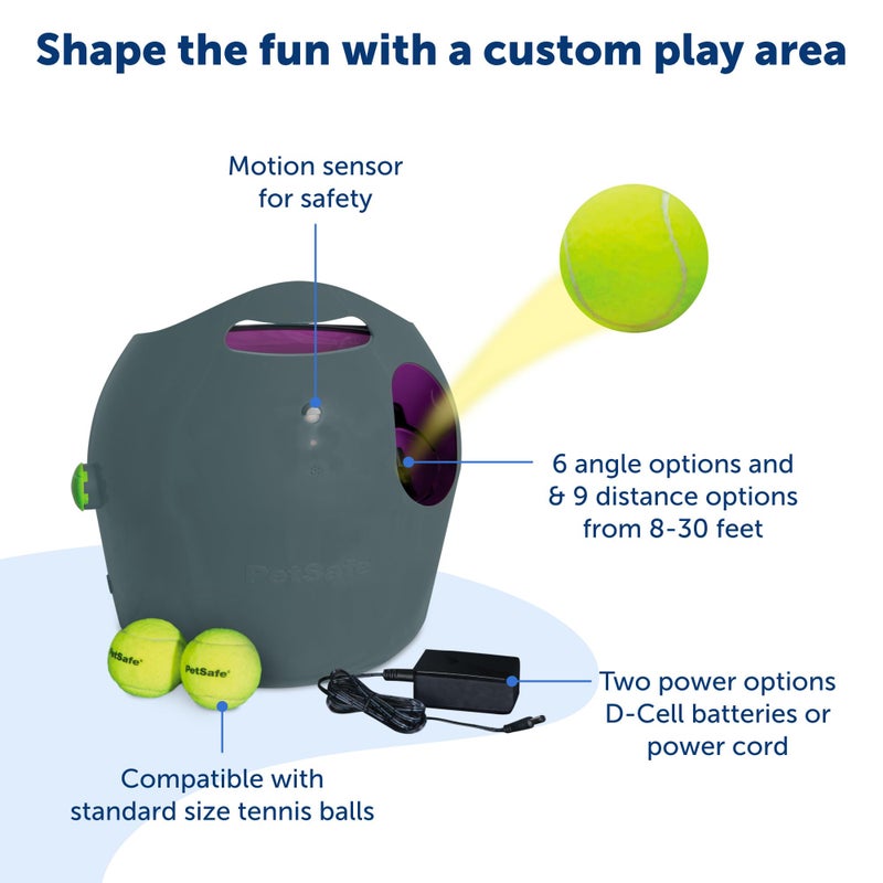 PetSafe Automatic Ball Launcher - Interactive Fetch Game - Hands-Free Fetch Training - Adjustable Range - Includes Tennis Balls - Indoor Outdoor Play - Motion Sensors - Automatic Sleep Mode - Image 3