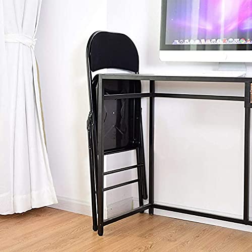 Ritmo Foldable Chairs with Padded Seats Metal Foldable Chairs Portable Foldable Dining Chairs Home Office Student Study Chair Pack of 1 - Image 5