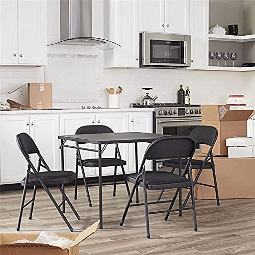 Ritmo Foldable Chairs with Padded Seats Metal Foldable Chairs Portable Foldable Dining Chairs Home Office Student Study Chair Pack of 1 - Image 4