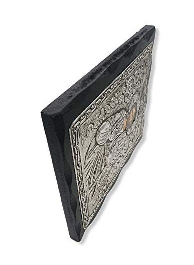 Mastic of Chios أيقونة يونانية أرثوذكسية مصنوعة يدويًا من الخشب والمعدن ليسوع المسيح (24 × 19 سم أو 9.4 × 7.5 بوصة) خشب صلب - Image 4