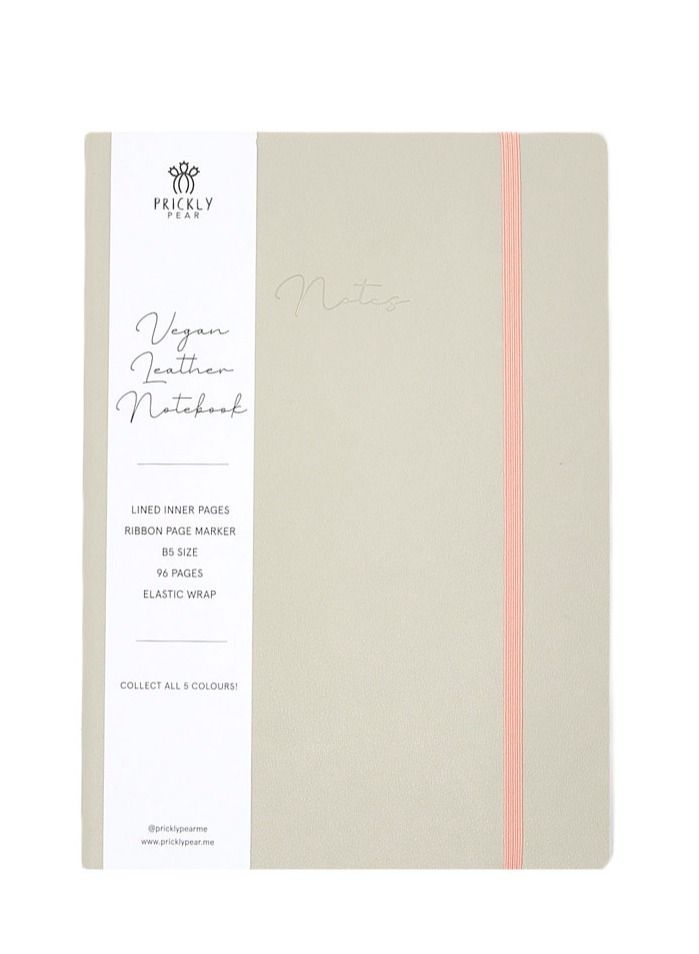 Prickly Pear Beige Elastic Closure Notebook Journal - Image 1