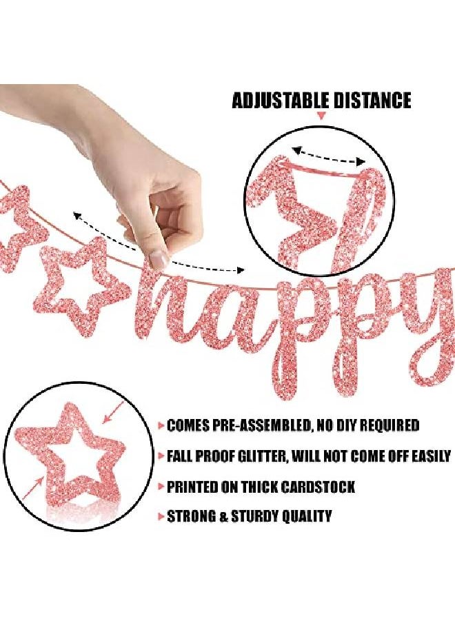 KATCHON Big 10 Feet Glitter Happy New Year Banner No Diy Rose Gold | Happy New Year Decorations 2022 | Happy New Year Sign New Years Eve Party Supplies 2022 | New Years Backdrop For New Years Decorations  - Image 5