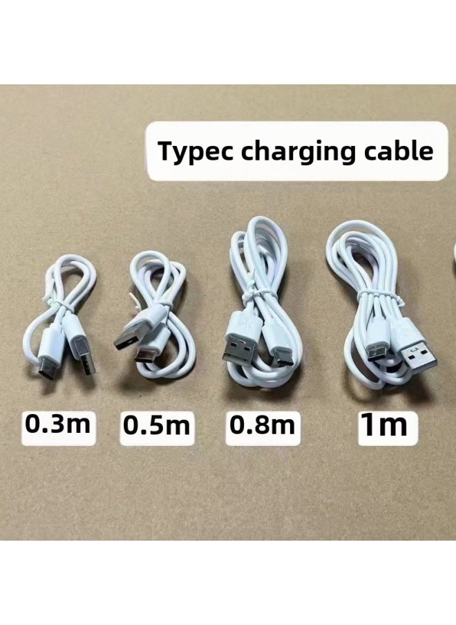 Generic Type-C Charging Line Charging Treasure Bluetooth Headset With Line 2A Android Phone Data Line V8usb Charging Line-Color:30cm Usb To Tpc 2a White  - Image 1