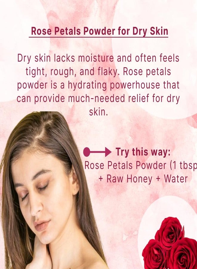 Vriksha Veda Rose Petals Powder 100% Natural Face Pack For Skin | Glow-Anti Ageing | Skin Glow | Skin Hydration-100gm - Image 5