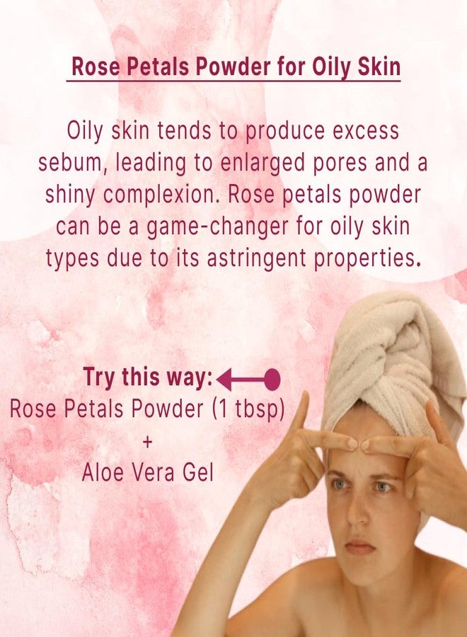 Vriksha Veda Rose Petals Powder 100% Natural Face Pack For Skin | Glow-Anti Ageing | Skin Glow | Skin Hydration-100gm - Image 4