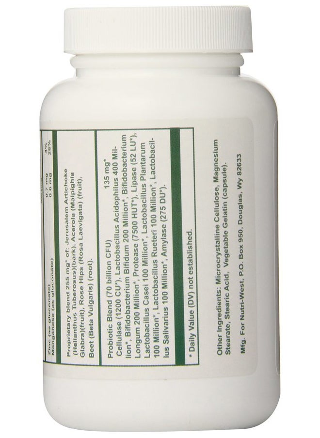 Nutri-West - nutri-west Total Probiotics 120 Capsules, 2.4 Ounce - Image 1