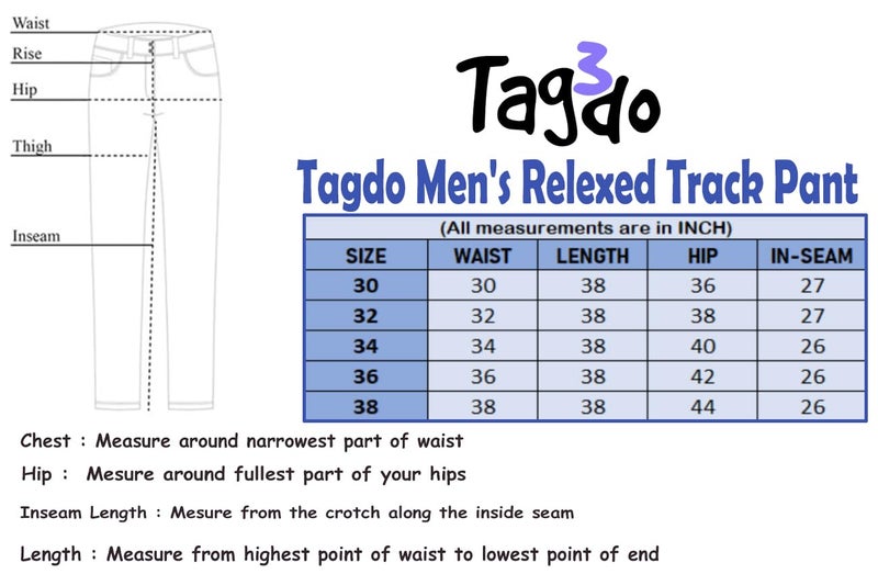 TAGDO® Men's Track Pant for Men|Cargo Pants|Lose Fit Joggers for Men (RF-Track-Pant-2023-Black-32) - Image 3