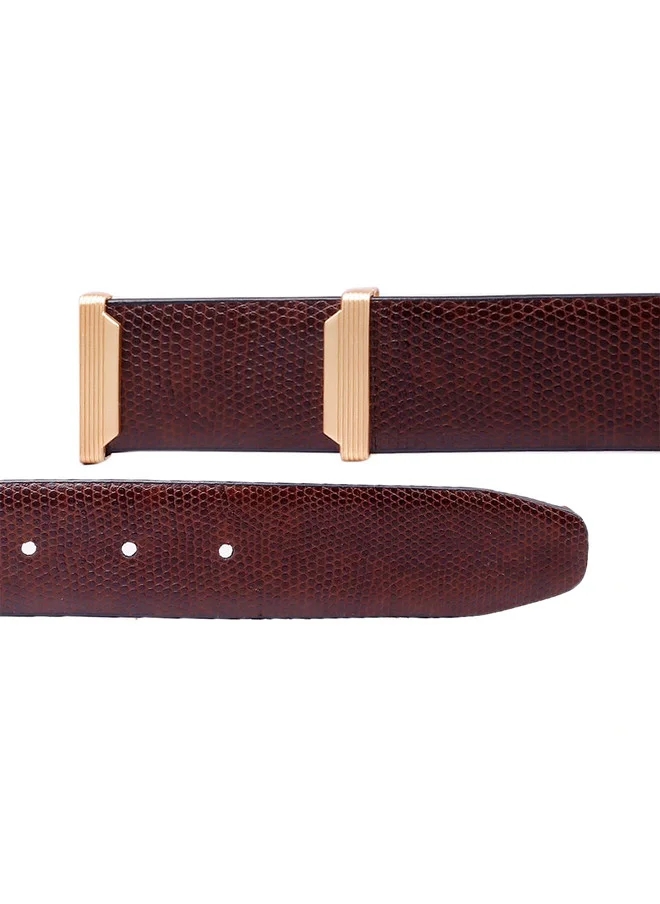 Bacca Bucci  Men's Brown Textured Leather Reversible Belt for Men | Best Price UAE