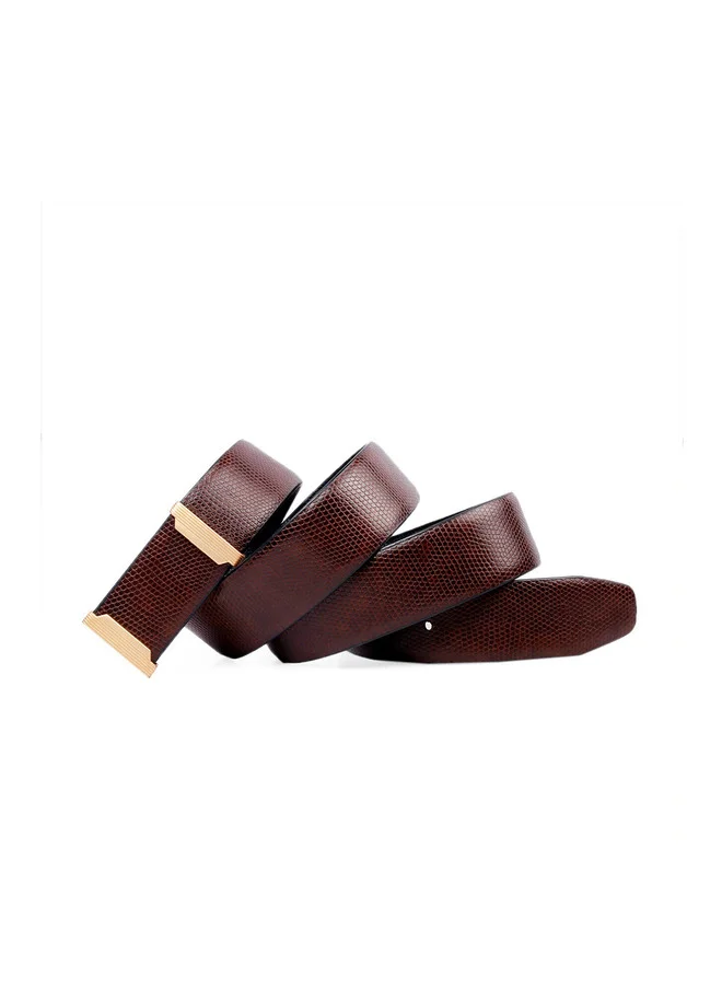 Bacca Bucci  Men's Brown Textured Leather Reversible Belt for Men | Best Price UAE