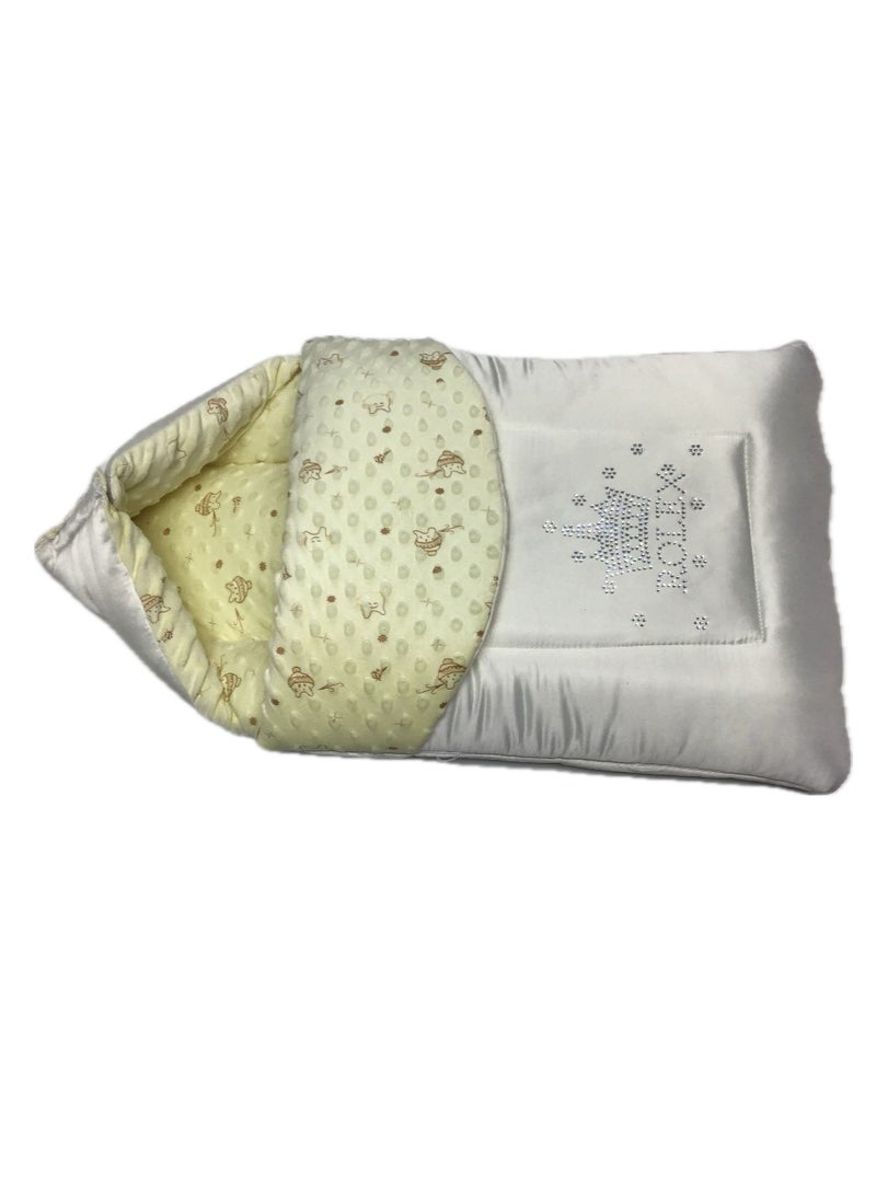 Sweet baby Glamour Satin Baby Sleeping Bag with Embedded Stones comforter bag for sleeping solution  - Image 1
