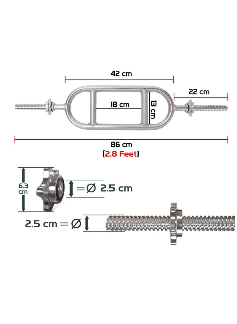 Spall Triceps Weight Bar Solid Hammer,Triceps Barbell Lifting Bar for Home Gym Exercise - Image 5