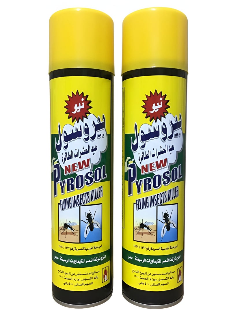 Pyrosol Flying Insect Killer Spray (two pieces)- 600 ml - Image 1