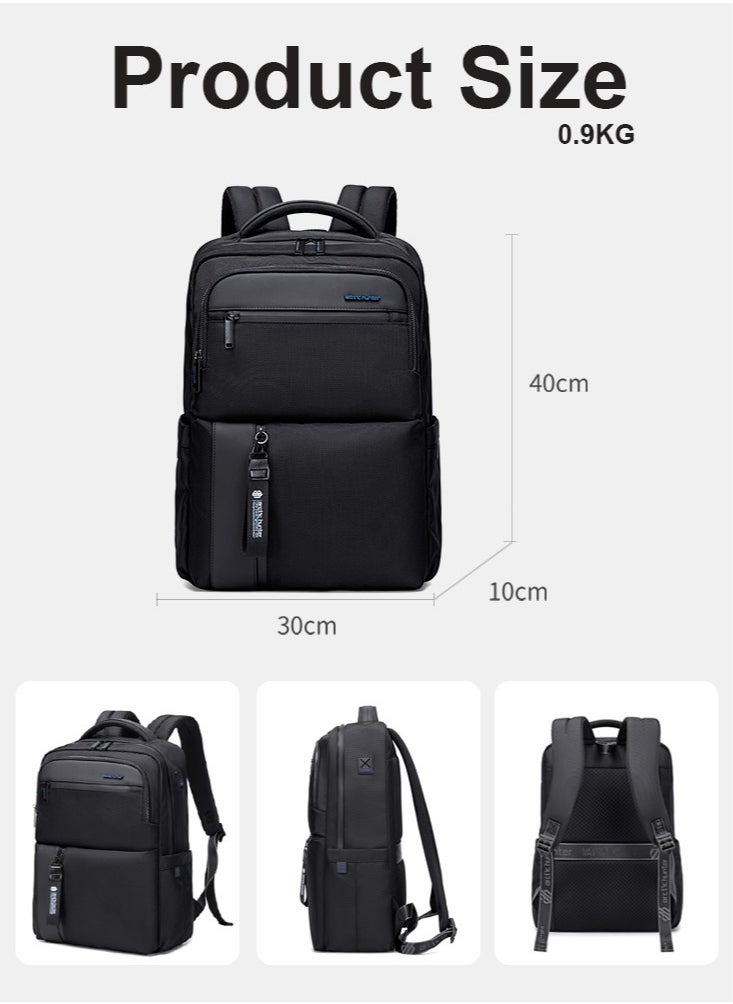 ARCTIC HUNTER - School Laptop Backpack Water Resistant College High School Bag, Lightweight Durable Travel Rucksack Casual Daypack Laptop Backpacks for Men, Black - Image 1