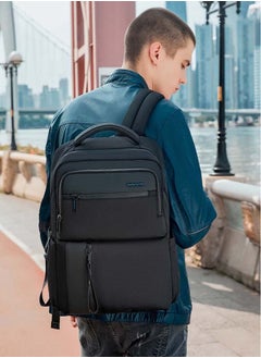 ARCTIC HUNTER School Laptop Backpack Water Resistant College High School Bag, Lightweight Durable Travel Rucksack Casual Daypack Laptop Backpacks for Men, Black  - Image 2