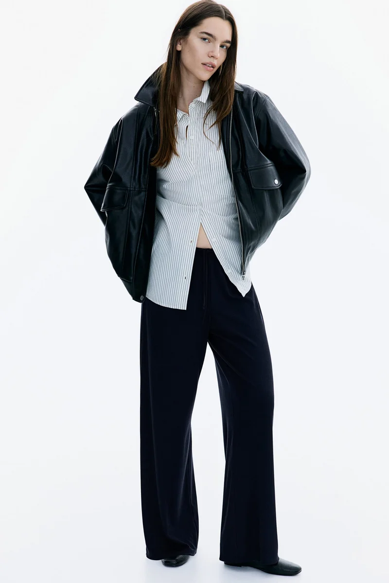 اتش اند ام Wide drawstring trousers