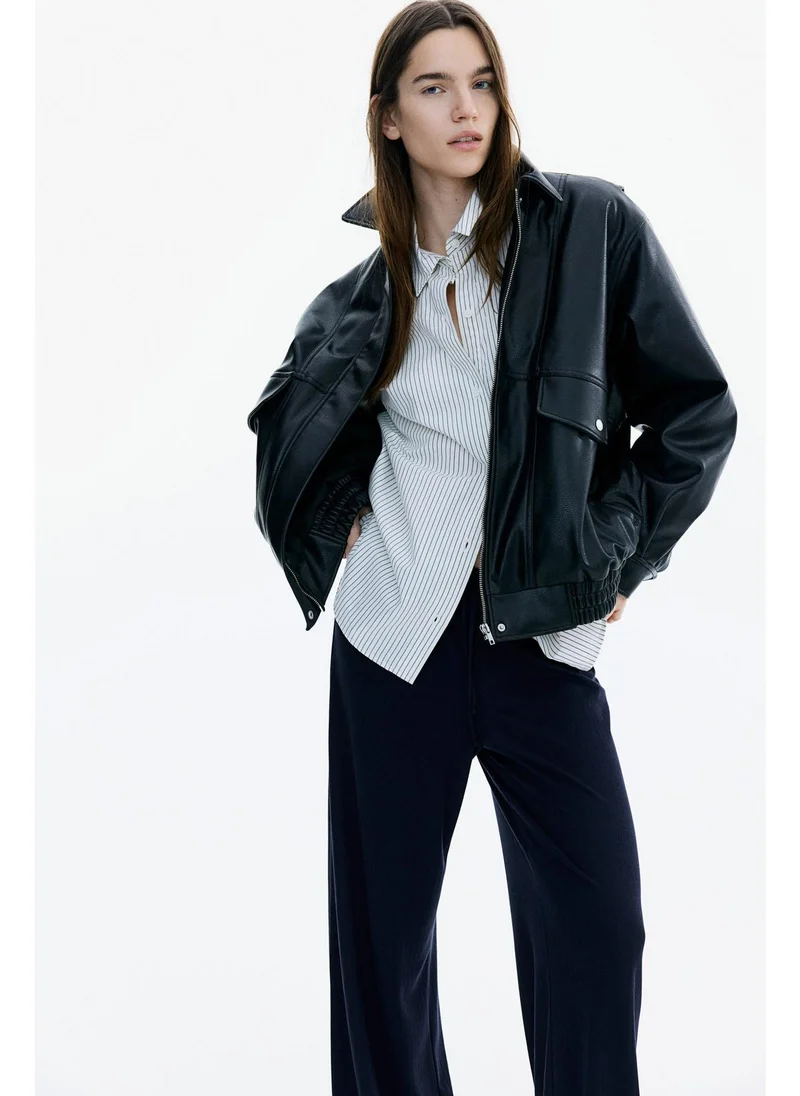 اتش اند ام Wide drawstring trousers