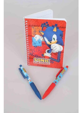 Disney LICENSED SONIC LINED NOTEBOOK AND VERSATILE TIP PEN 0.7 mm PACK OF 2  - Image 1