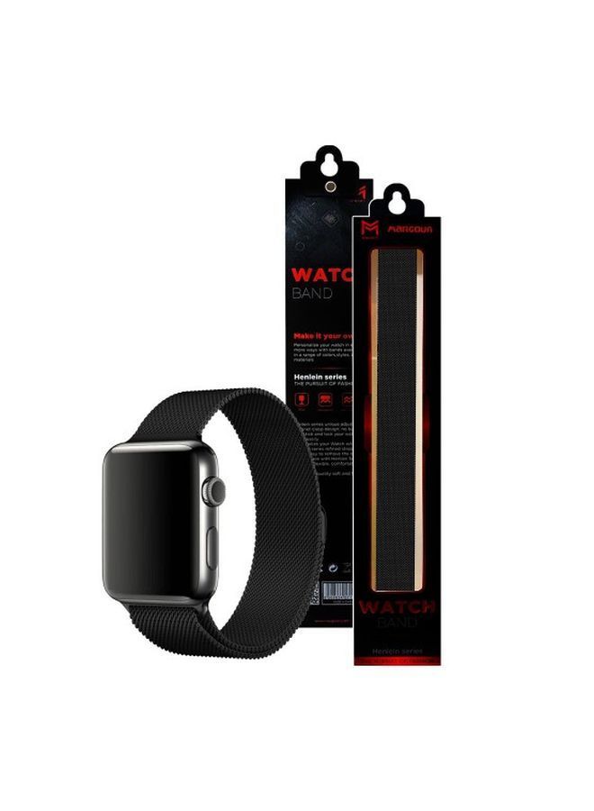 NIBEMINENT Henlein Series Replacement Band For Apple Watch 42/44 mm Black - Image 2