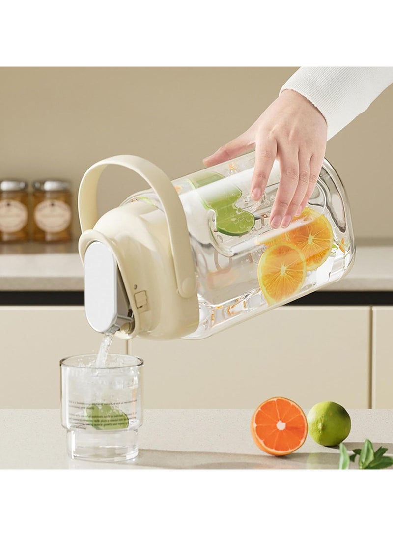 3.5L Cold Water Pitcher – Large Capacity Beverage Dispenser with Handle, Filter & Push-Button Spout, Leakproof & BPA-Free for Juice, Tea, Milk, Outdoor Camping & Home Use  - Image 1
