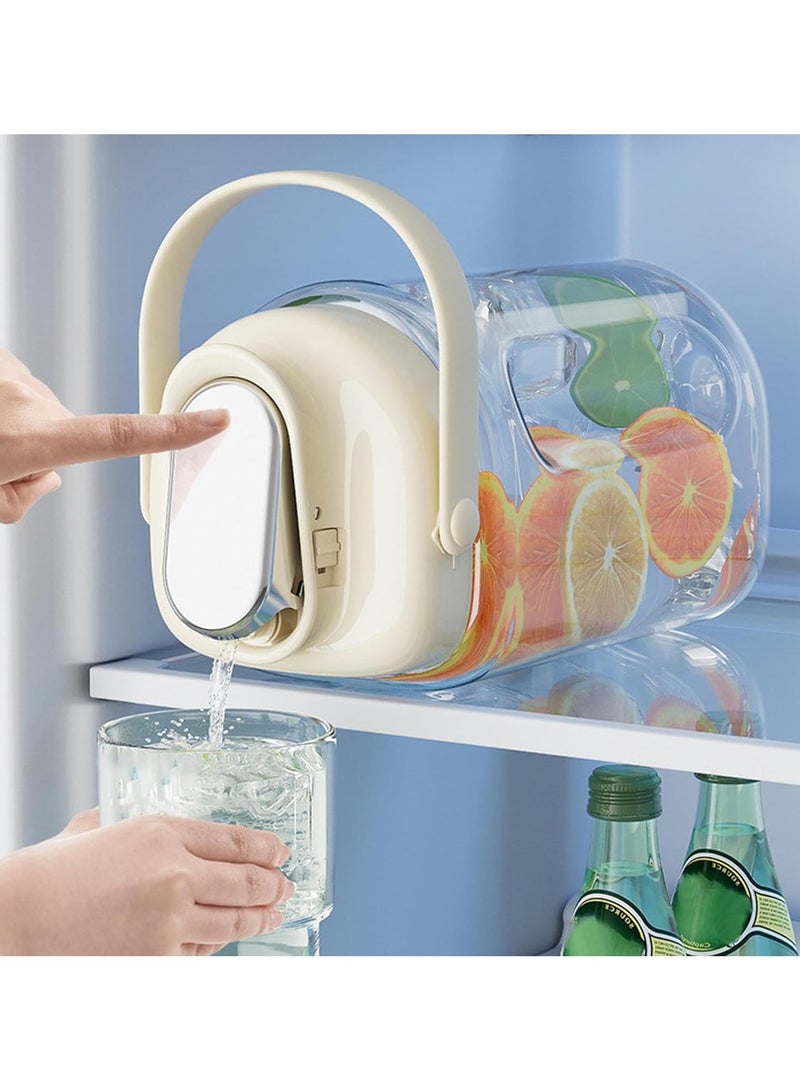 3.5L Cold Water Pitcher – Large Capacity Beverage Dispenser with Handle, Filter & Push-Button Spout, Leakproof & BPA-Free for Juice, Tea, Milk, Outdoor Camping & Home Use  - Image 2