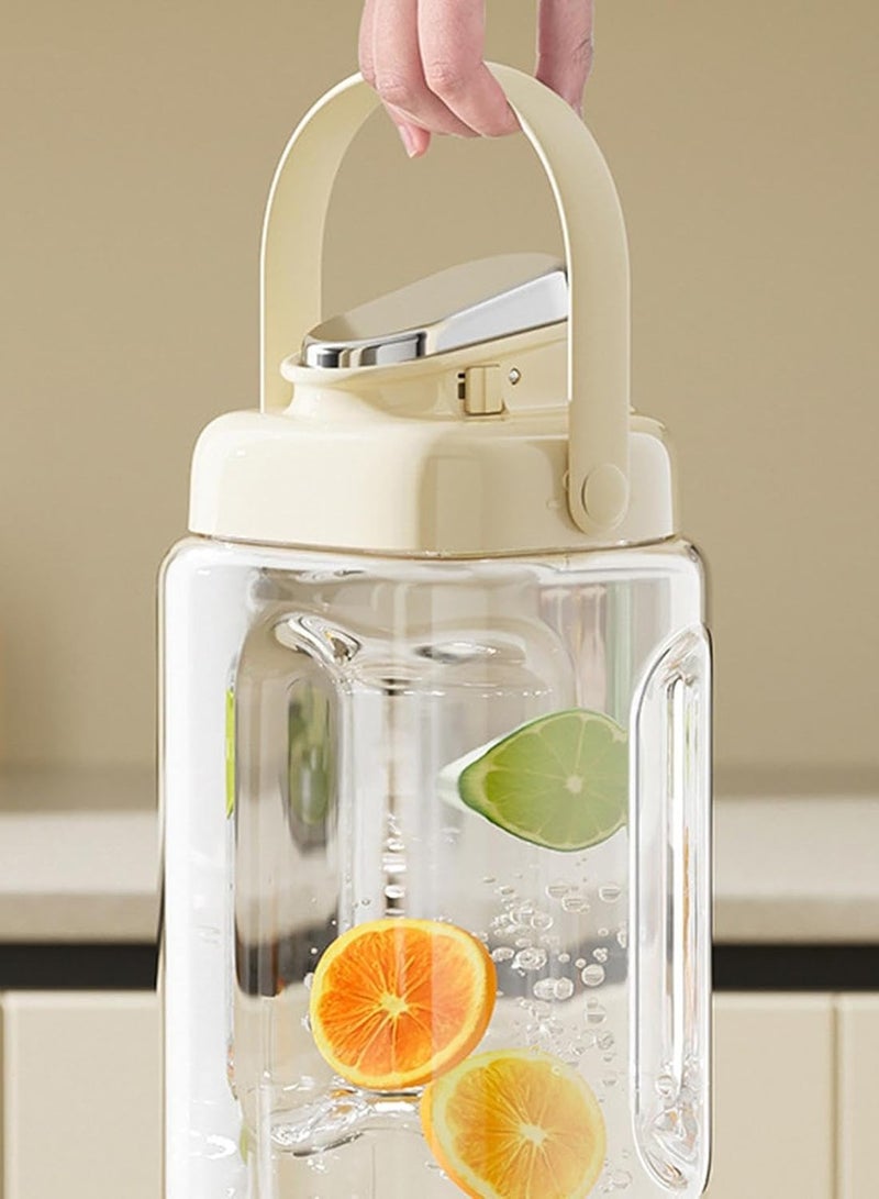 3.5L Cold Water Pitcher – Large Capacity Beverage Dispenser with Handle, Filter & Push-Button Spout, Leakproof & BPA-Free for Juice, Tea, Milk, Outdoor Camping & Home Use  - Image 3