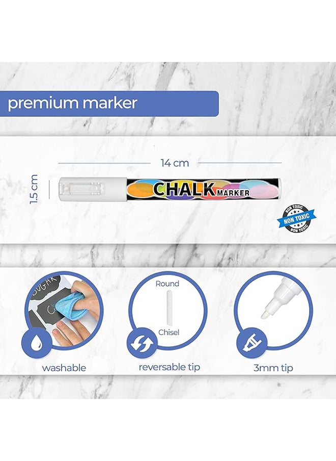 Generic - TECO Chalkboard Labels-180pcs Waterproof Reusable Durable Blackboard Stickers with a Free Premium White Liquid Chalk Marker Pen for all jars Pantry Storage Containers Bottles Cups and More - Image 1