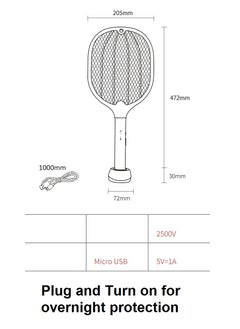 WEIDASI Mosquito Racket Fly Swatter with UV Light Auto Mode  - Image 4