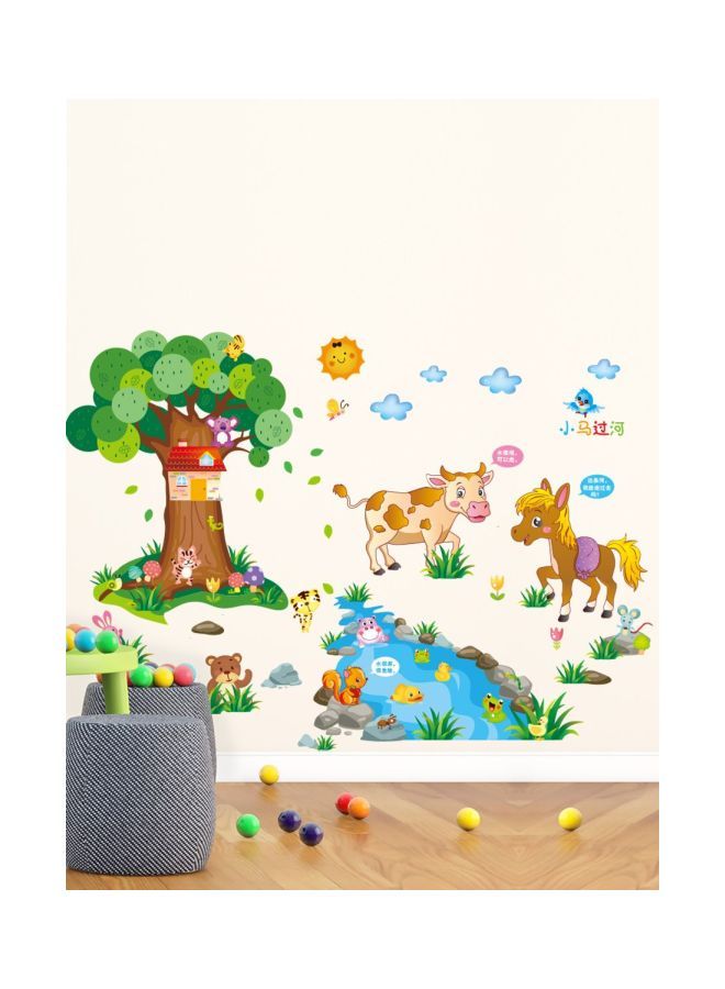 NIBEMINENT Qiangtie Decorative Cartoon Animal Pattern Wall Sticker Multicolour 60x90cm - Image 2