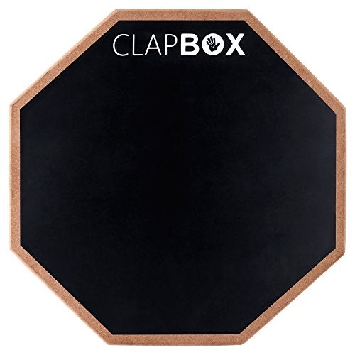 Clapbox Drum Practice Pad - Not Made in China - 12 inches (Practice Pad Only) - Most Popular Cajon Brand Online (Black, 12) - Image 1