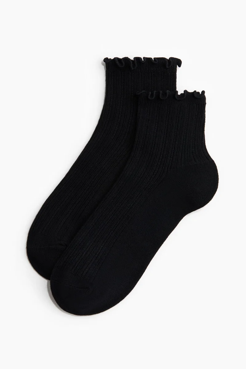 H&M 3-pack rib-knit ankle socks