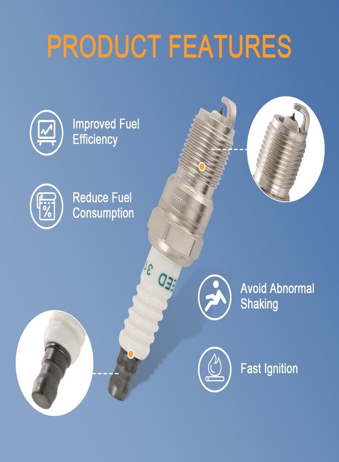 شمعات إشعال إيريديوم 3186 وأسلاك شمعات إشعال M8-48322 بديلة لسيارات شيفروليه سيلفرادو، وسوبربان، وأفالانش، وجي إم سي يوكون، وسييرا بمحركات 5.3 لتر، و6.0 لتر، و6.2 لتر. بديل للأرقام 12680072، و12621258، و7831، و483227831 (لون أحمر). - Image 5